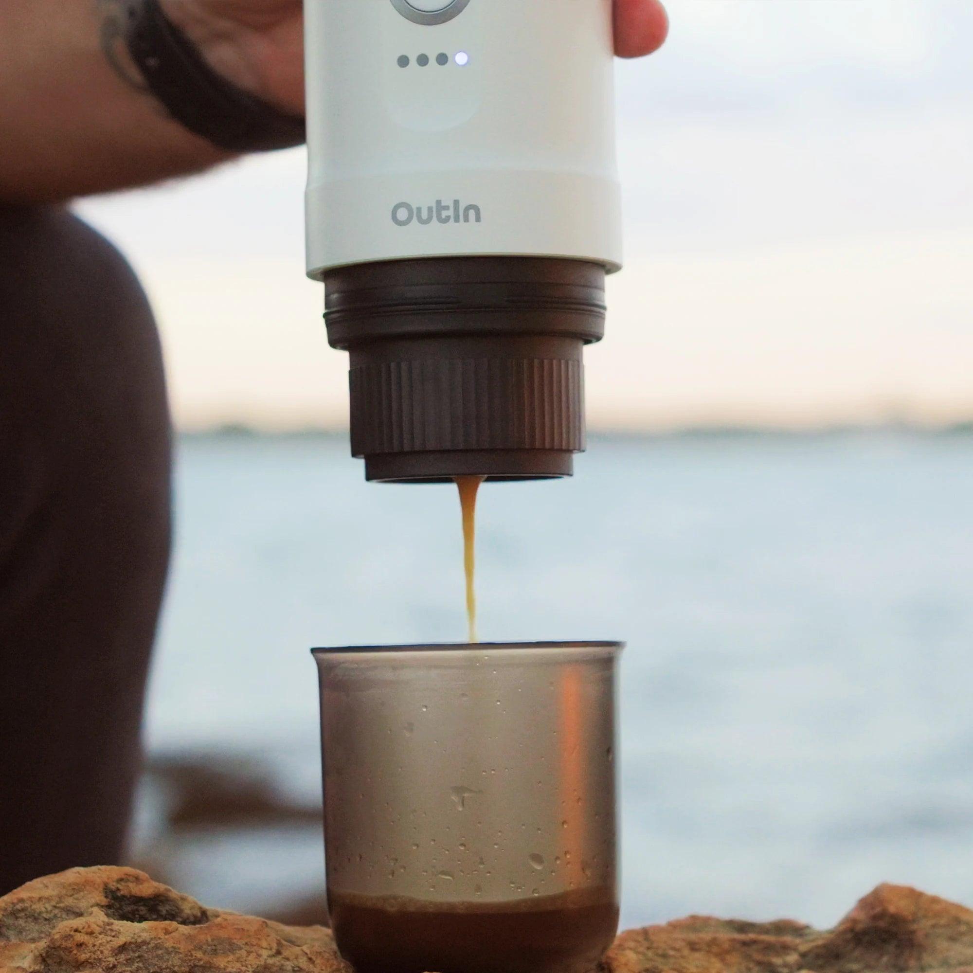 outin nano エスプレッソ pearl white パールホワイト Espressor portabil Outin Nano | Alb perlat