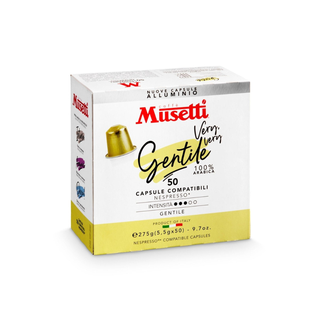 COFFEE CAPSULES MUSETTI® GENTILE 100% ARABICA | COMPATIBLE WITH NESPRESSO SYSTEM, 50 PCS.