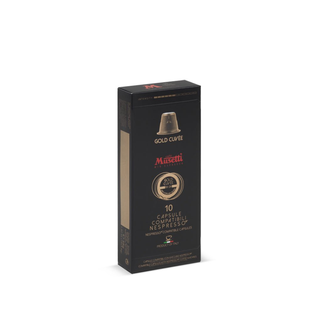 COFFEE CAPSULES MUSETTI® GOLD CUVÉE | COMPATIBLE WITH NESPRESSO SYSTEM, 10 PCS.